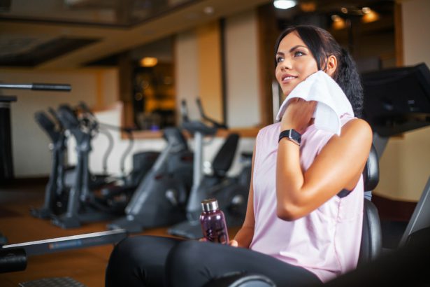 Young fitness woman working out in the gym